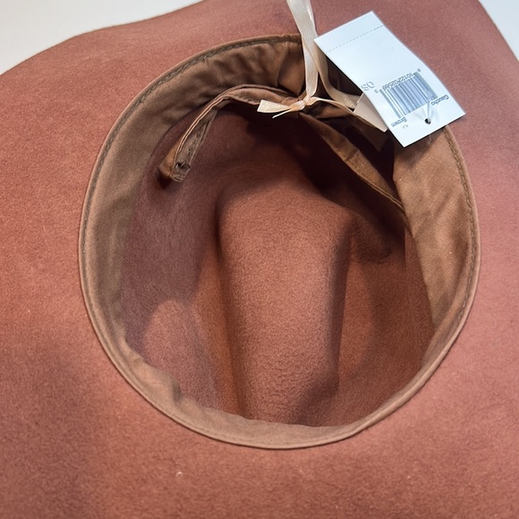 Ale by Alessandra Brown Gaucho Fedora, Braided Band, Gold & Blue Beads, NWT!! - Picture 4 of 5